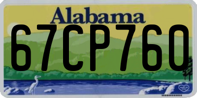 AL license plate 67CP760
