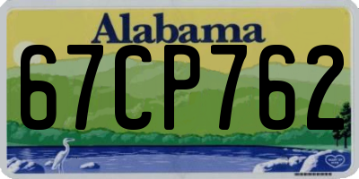AL license plate 67CP762