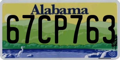 AL license plate 67CP763