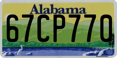 AL license plate 67CP770