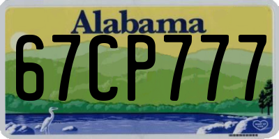 AL license plate 67CP777