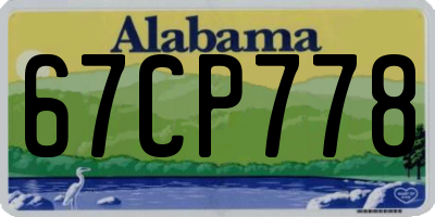 AL license plate 67CP778