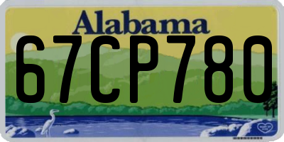 AL license plate 67CP780