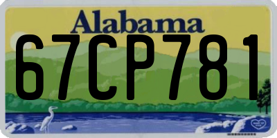 AL license plate 67CP781