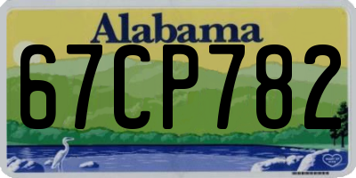AL license plate 67CP782