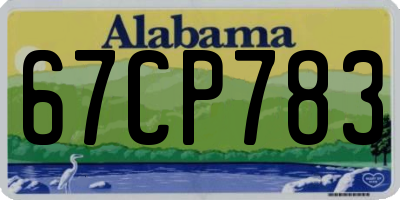 AL license plate 67CP783