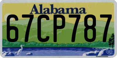 AL license plate 67CP787