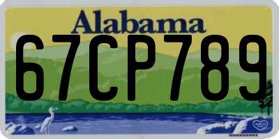 AL license plate 67CP789