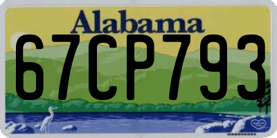AL license plate 67CP793