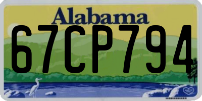 AL license plate 67CP794