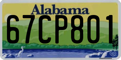 AL license plate 67CP801