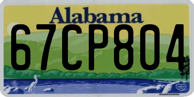 AL license plate 67CP804