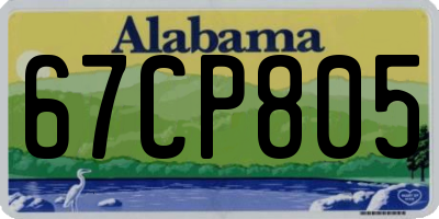 AL license plate 67CP805
