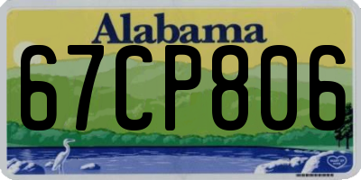 AL license plate 67CP806