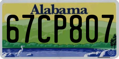 AL license plate 67CP807