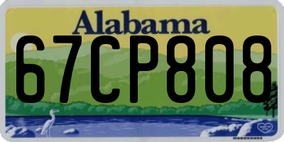 AL license plate 67CP808