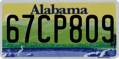 AL license plate 67CP809