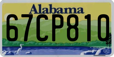AL license plate 67CP810