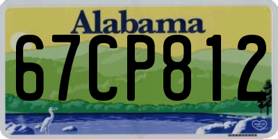 AL license plate 67CP812