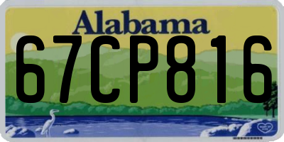 AL license plate 67CP816