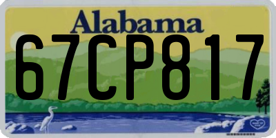 AL license plate 67CP817
