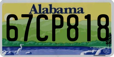 AL license plate 67CP818