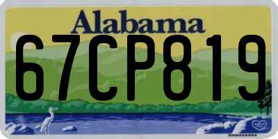 AL license plate 67CP819