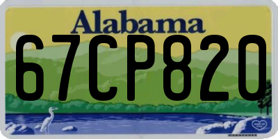 AL license plate 67CP820