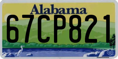AL license plate 67CP821
