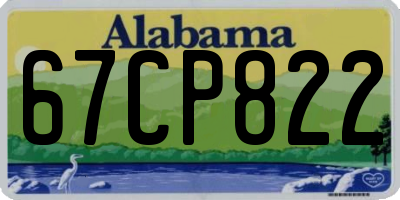 AL license plate 67CP822