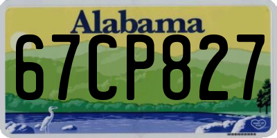 AL license plate 67CP827