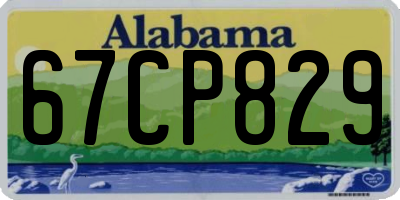 AL license plate 67CP829