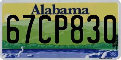 AL license plate 67CP830