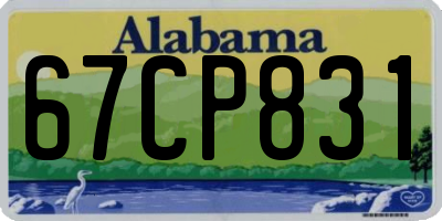 AL license plate 67CP831