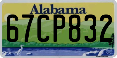 AL license plate 67CP832