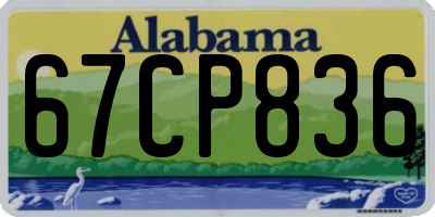 AL license plate 67CP836