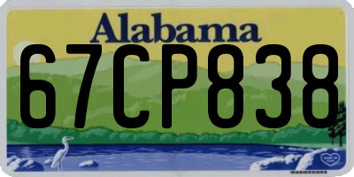 AL license plate 67CP838