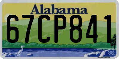 AL license plate 67CP841