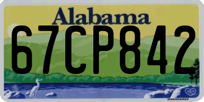 AL license plate 67CP842