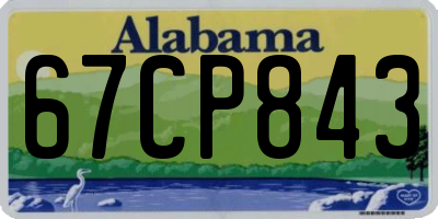 AL license plate 67CP843