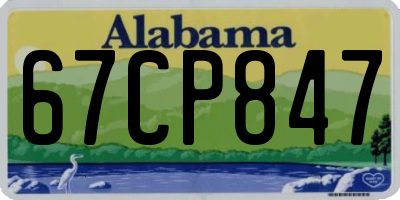 AL license plate 67CP847