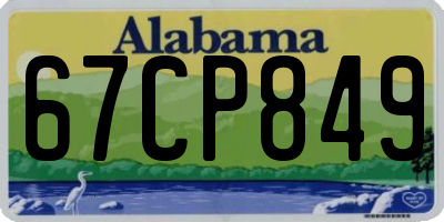 AL license plate 67CP849