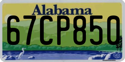 AL license plate 67CP850