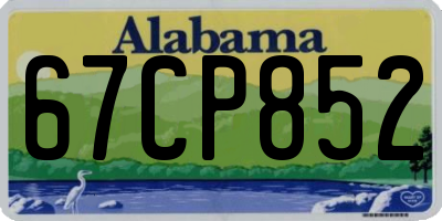 AL license plate 67CP852