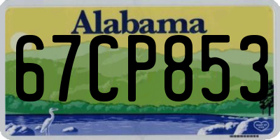 AL license plate 67CP853