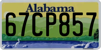 AL license plate 67CP857