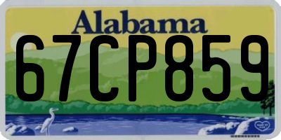 AL license plate 67CP859