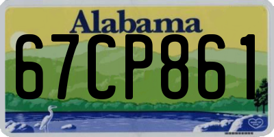 AL license plate 67CP861