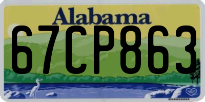 AL license plate 67CP863
