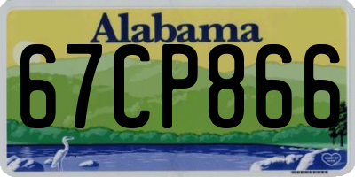 AL license plate 67CP866